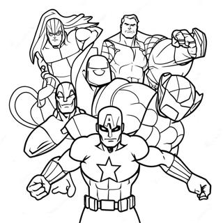 Page à colorier super-héros Marvel | Page de coloriage Marvel