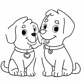 Page à colorier de Clifford et Emily Elizabeth | Page de coloriage Clifford