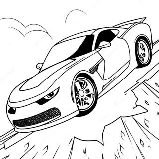Page à colorier Jackson Storm en action | Page de coloriage Jackson Tempête