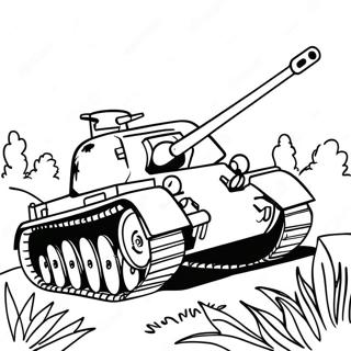 Page à colorier de chars et de véhicules de la Seconde Guerre mondiale | Page de coloriage Seconde Guerre mondiale