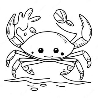 Page à colorier de Sebastian le crabe | Page de coloriage Sébastien