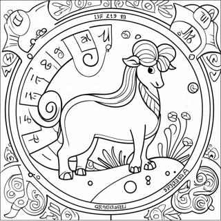 Page à colorier du signe du zodiaque | Page de coloriage Zodiaque