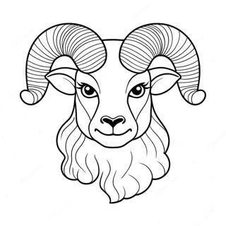 Page à colorier du bélier | Page de coloriage Zodiaque