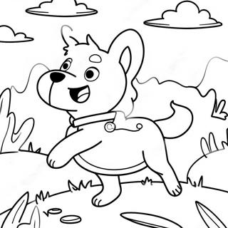 Page à colorier d'aventure excitante Go Dog Go | Page de coloriage Vas Chien Vas