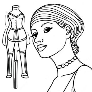Page à colorier de mannequin basique | Page de coloriage Mannequin