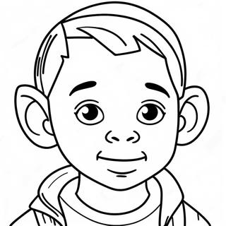 Page à colorier du personnage prodige en action | Page de coloriage Prodige
