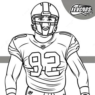 Page à colorier de Travis Kelce | Page de coloriage Travis Kelce
