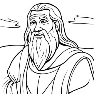 Page à colorier de Moïse | Page de coloriage Moïse