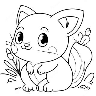 Page à colorier Animaux anime | Page de coloriage Animaux Anime