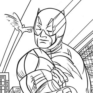 Page à Colorier Daredevil en Action | Page de coloriage Casse-Cou