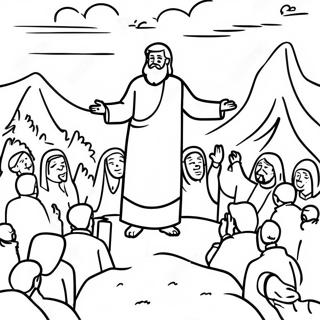 Sermon sur la montagne Coloriages