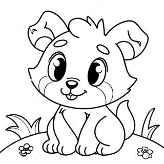 Page à colorier d'animaux amusants | Page de coloriage Uniquement