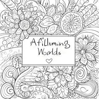 Page à colorier avec des mots affirmatifs | Page de coloriage Discours Positif