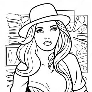 Page à colorier fashionista tendance | Page de coloriage Mode
