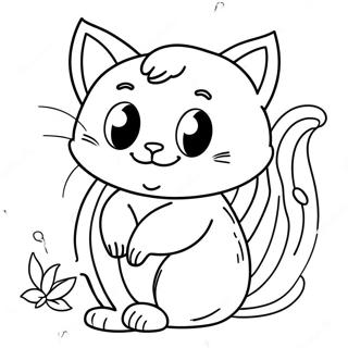 Page à colorier Chat Banane | Page de coloriage Chat Banane