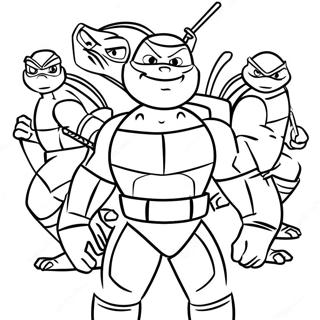 Page à colorier L'Ascension des TMNT | Page de coloriage L'essor des TMNT