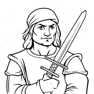 Page à colorier Leonardo avec Son Épée | Page de coloriage L'essor des TMNT