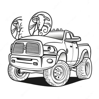 Page à colorier Camion Ram | Page de coloriage Camion Ram