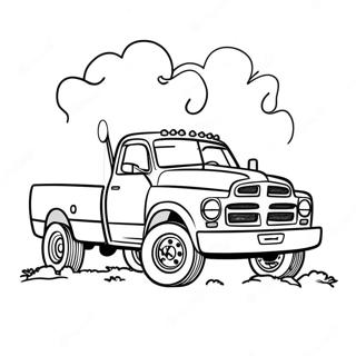 Page à colorier Camion Ram Classique | Page de coloriage Camion Ram