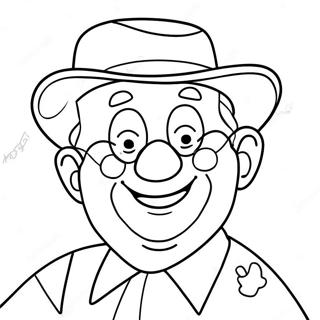 Page à colorier Joyeux Anniversaire Papi drôle | Page de coloriage Joyeux Anniversaire Papi