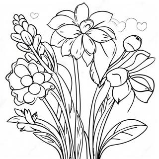 Page à colorier de fleurs festives de Shavouot | Page de coloriage Shavouot