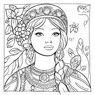 Page à colorier russe | Page de coloriage Russe