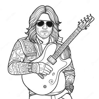 Page à colorier Rockstar | Page de coloriage Rockstar
