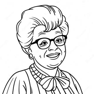 Page à colorier Sophia Petrillo drôle | Page de coloriage Filles en Or