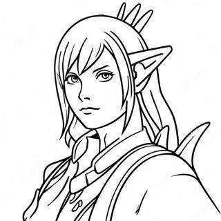 Page à colorier des personnages de Final Fantasy | Page de coloriage Final Fantasy