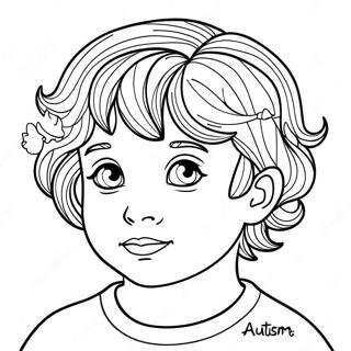 Page à colorier sur la sensibilisation à l'autisme | Page de coloriage Autisme
