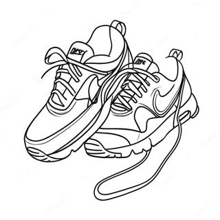Page à colorier de baskets Air Max | Page de coloriage Air Max