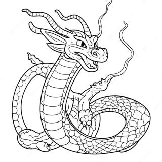 Page à colorier du dragon Shenron | Page de coloriage Shenron