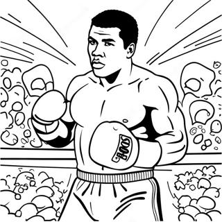 Page à colorier de Muhammad Ali | Page de coloriage Muhammad Ali