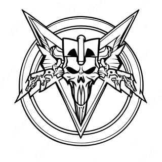 Page à colorier du logo Metallica | Page de coloriage Metallica