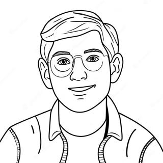 Page à colorier de YouTuber | Page de coloriage YouTuber