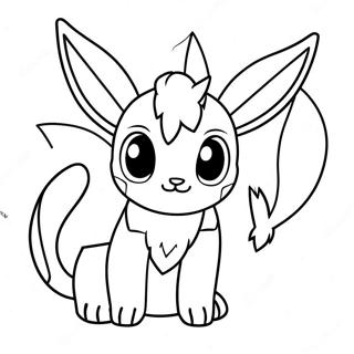 Page à colorier Glaceon | Page de coloriage Glaceon