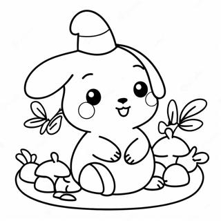Page à colorier Pompompurin | Page de coloriage Pompompurin