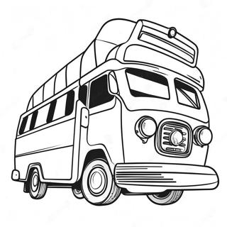 Page à colorier jeepney coloré aux Philippines | Page de coloriage Philippines