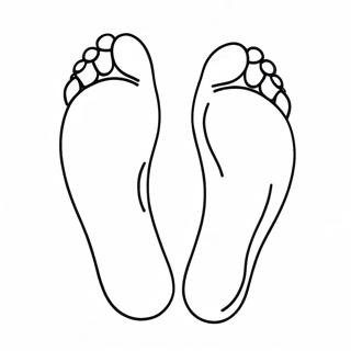 Page à colorier empreinte | Page de coloriage Pied