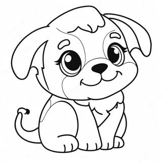 Page à colorier de chiot BSD mignon | Page de coloriage BSD