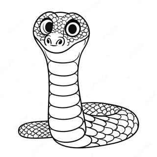 Page à colorier un mignon serpent python | Page de coloriage Python