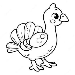 Page à colorier de bébé dinde | Page de coloriage Bébé Dinde