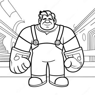 Dessin à colorier de Ralph la Casse | Page de coloriage Ralph la Casse