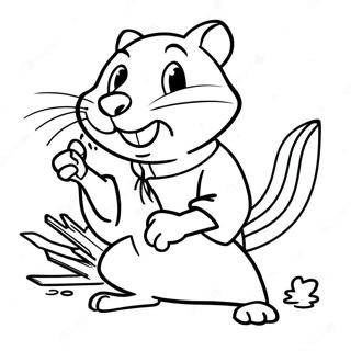 Page à colorier de Splinter en action | Page de coloriage Éclat