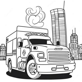Véhicule d'urgence 911 à colorier | Page de coloriage 911
