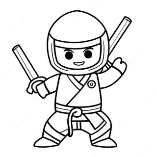Nya Ninjago en action à colorier | Page de coloriage Nya Ninjago