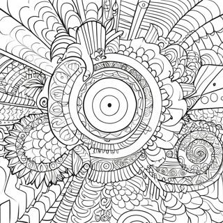 Dessin à colorier d'illusion d'optique | Page de coloriage Illusion d'optique