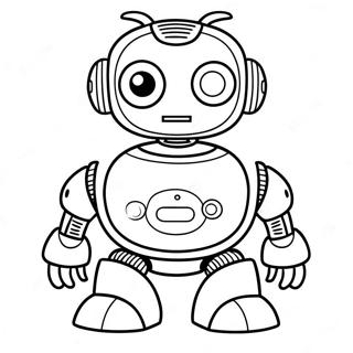 Mignon Robot IA Page à colorier | Page de coloriage IA
