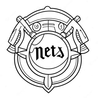 Page à colorier le logo des Mets | Page de coloriage Mets