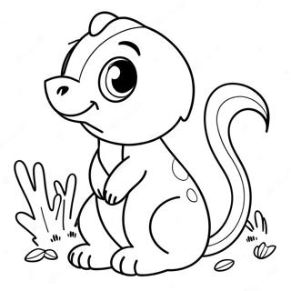 Page à colorier vectorielle d'animaux mignons | Page de coloriage Vecteur